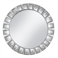 Diamond Mirror Glass Charger Plate-Silver (4-PK)