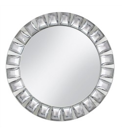 Diamond Mirror Glass Charger Plate-Silver (4-PK)