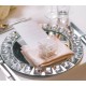 Diamond Mirror Glass Charger Plate-Silver (4-PK)